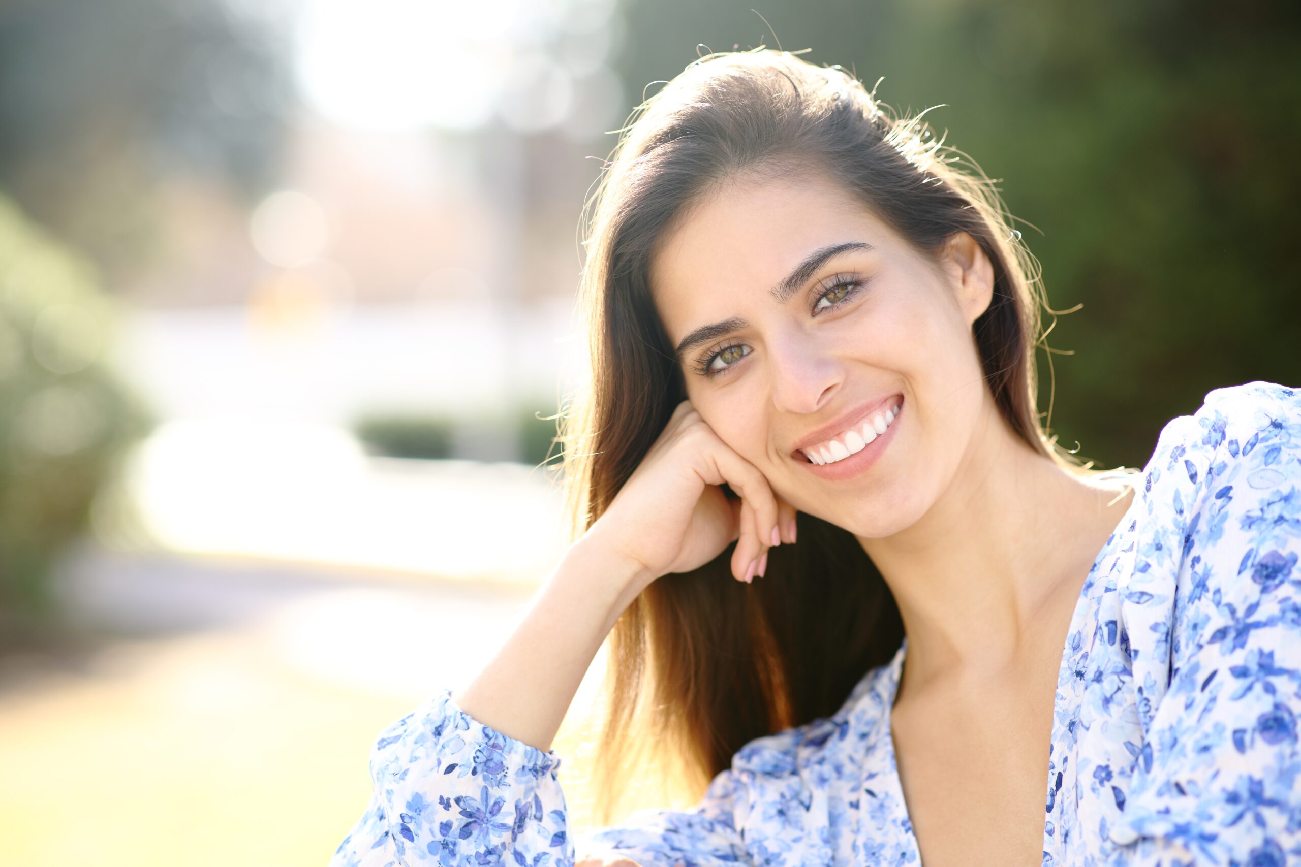 young woman showing her perfect smile in Decatur